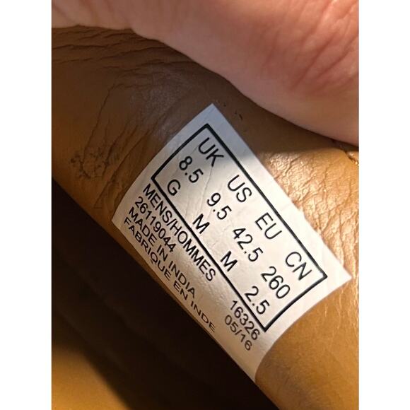 Clarks Oswick Plain Men’s Leather Slip on Driving Shoes‎ Career Brown Size 9.5 - Picture 9 of 10